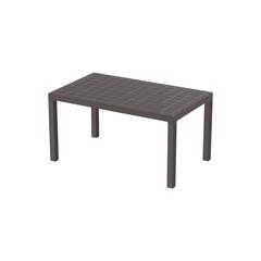 Cedargrain 6-Seater Plastic Outdoor Dining Table Cosmoplast (Dark Brown)