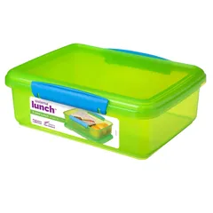 Sistema Lunch Box Food Container (16.2 x 14.2 cm, Blue)