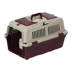 Nutra Pet Dog & Cat Carrier W/Closed Top (57 x 37 x 35 cm, Dark Red)