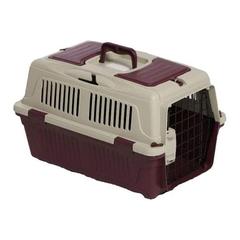 Nutra Pet Dog & Cat Carrier W/Closed Top (57 x 37 x 35 cm, Dark Red)