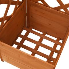 vidaXL Corner Trellis Planter 40x40x150 cm Solid Fir Wood