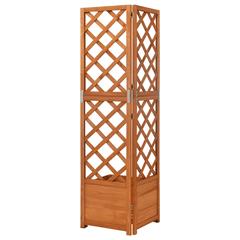 vidaXL Corner Trellis Planter 40x40x150 cm Solid Fir Wood