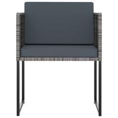 طقم سفرة حديقة بولي راتان 12 مقعدًا مع مقاعد ووسائد فيدا إكس إل (رمادي)