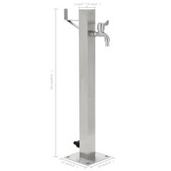 vidaXL Stainless Steel Square Garden Water Column (65 cm)