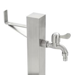 vidaXL Stainless Steel Square Garden Water Column (65 cm)