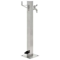 vidaXL Stainless Steel Square Garden Water Column (65 cm)