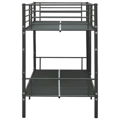 vidaXL Bunk Bed Black Metal 90x200 cm