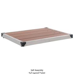 vidaXL Outdoor Shower Tray WPC Stainless Steel 80x62 cm Brown