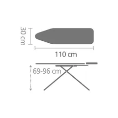 Brabantia Ironing Board (110 X 30 cm, Assorted)