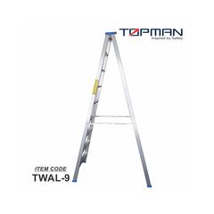 Topman Aluminum 9-Step Double Sided Ladder, Twal9 (228 x 61 x 13 cm)
