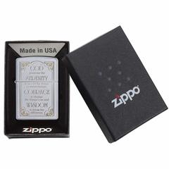 Zippo Serenity Prayer Windproof Lighter, 28458 205 (Satin Chrome)