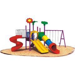 مركز ألعاب أنشطة خارجية للأطفال مع زحليقة و 3 مراجيح ميتس