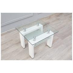 PAN Emirates Pollock Glass End Table W/Shelf (55 x 55 x 44 cm)