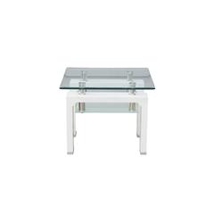 PAN Emirates Pollock Glass End Table W/Shelf (55 x 55 x 44 cm)