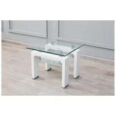 PAN Emirates Pollock Glass End Table W/Shelf (55 x 55 x 44 cm)