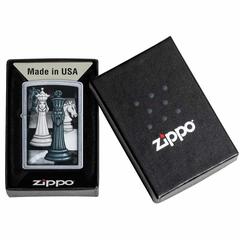 Zippo Chess Game Design Windproof Lighter, 49601 207 (Street Chrome)
