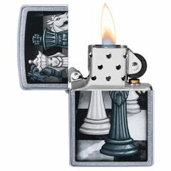 Zippo Chess Game Design Windproof Lighter, 49601 207 (Street Chrome)