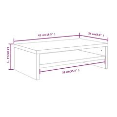 vidaXL Engineered Wood Monitor Stand (42 x 24 x 13 cm, Brown Oak)
