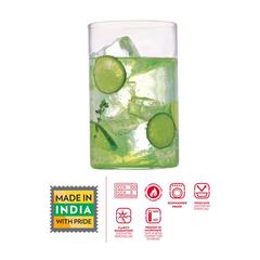 Borosil Classic High Ball Borosilicate Glass Set (475 ml, 6 Pc.)