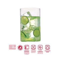 Borosil Classic High Ball Borosilicate Glass Set (475 ml, 6 Pc.)