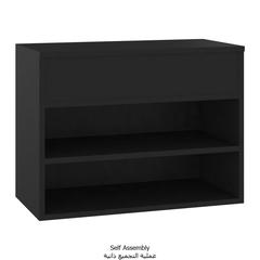 vidaXL Shoe Bench Black 60x30x45 cm Engineered Wood