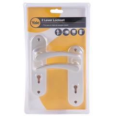 Yale 2 Lever Lock With Handle Set (Brass)