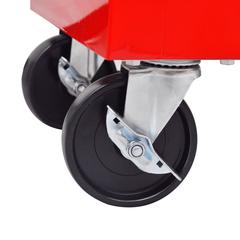 vidaXL Workshop Tool Trolley 5 Drawers Red