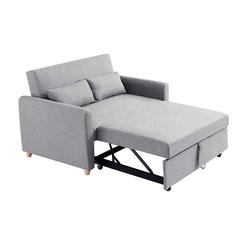 Alpha 2-Seater Fabric Sofa Bed Danube Home (Grey)