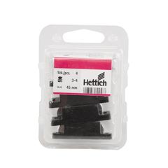Hettich Magnetic Catch (13.3 x 45.3 x 14.5 mm, Black, Pack of 4)