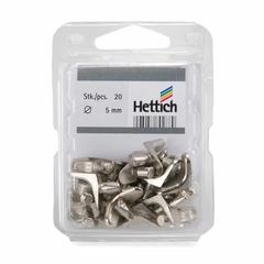 Hettich Sekura Nickel-Plated Shelf Support (5 mm, Pack of 20)