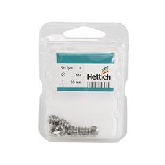 Hettich Steel Screw-In Sockets (M4 x 10 mm, Pack of 8)