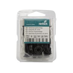 Hettich Connecting Fitting Screws (M6 x 50 mm, Pack of 8)