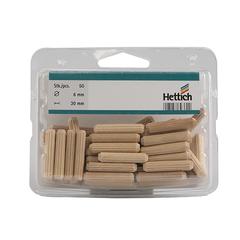 Hettich Wood Dowel (6 x 30 mm, Pack of 50)