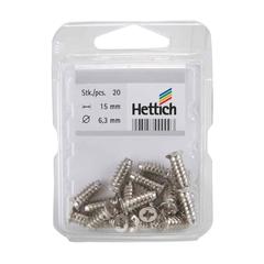 Hettich Direct Fixing Screws (6.3 x 15 mm, Pack of 20)