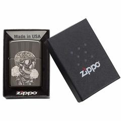 Zippo Fancy Skull Design Windproof Lighter, 29883 (Black Ice)