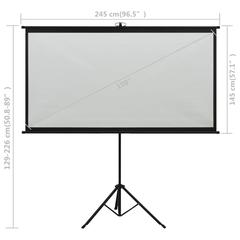 vidaXL Projection Screen with Tripod 108" 16:9
