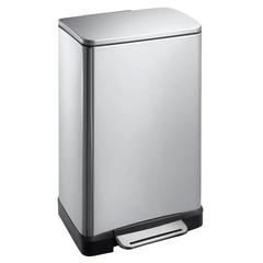 EKO Stainless Steel E-Cube Step Trash Bin W/Pedal (30 L)