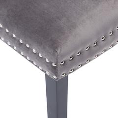 vidaXL Dining Chairs 2 pcs Grey Velvet