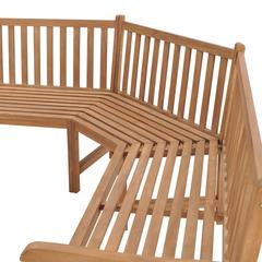 5-Seater Teak Wood Garden Corner Bench vidaXL