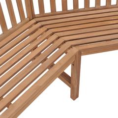 5-Seater Teak Wood Garden Corner Bench vidaXL