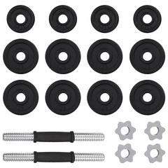 طقم دمبل من الحديد الزهر 19 قطعة 15 كجم فيدا إكس إل