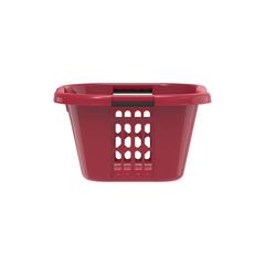 Cosmoplast Oval Plastic Laundry Basket (40 L, Dark Red)