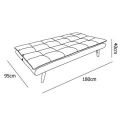 Beatrice 3-Seater Fabric Sofa Bed Danube Home