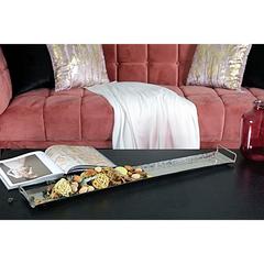 PAN Emirates Arian Rectangular Long Metal Tray (Silver, 99 x 13 cm)