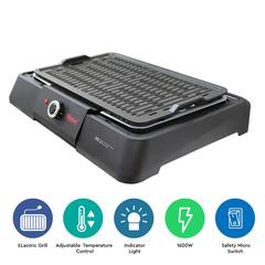 شواية كهربائية بدون دخان مع مقلاة ضد اللصق من نوبل، NBQ008 (1600 واط)