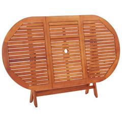 Eucalyptus Wood Folding Garden Table vidaXL (160 x 85 x 75 cm)