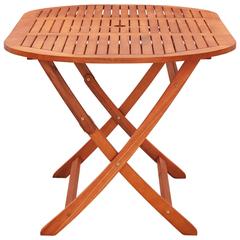 Eucalyptus Wood Folding Garden Table vidaXL (160 x 85 x 75 cm)