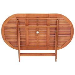 Eucalyptus Wood Folding Garden Table vidaXL (160 x 85 x 75 cm)