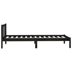 vidaXL Bed Frame Black Solid Pinewood (90 x 200 cm)