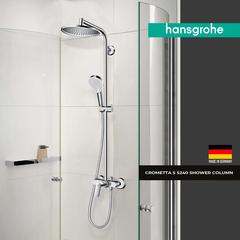 Hansgrohe Crometta Stainless Steel Shower Column W/Bath Mixer